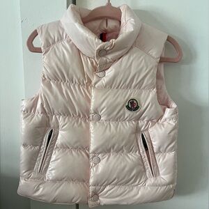 Moncler Pink Vest Size 9-12 Months